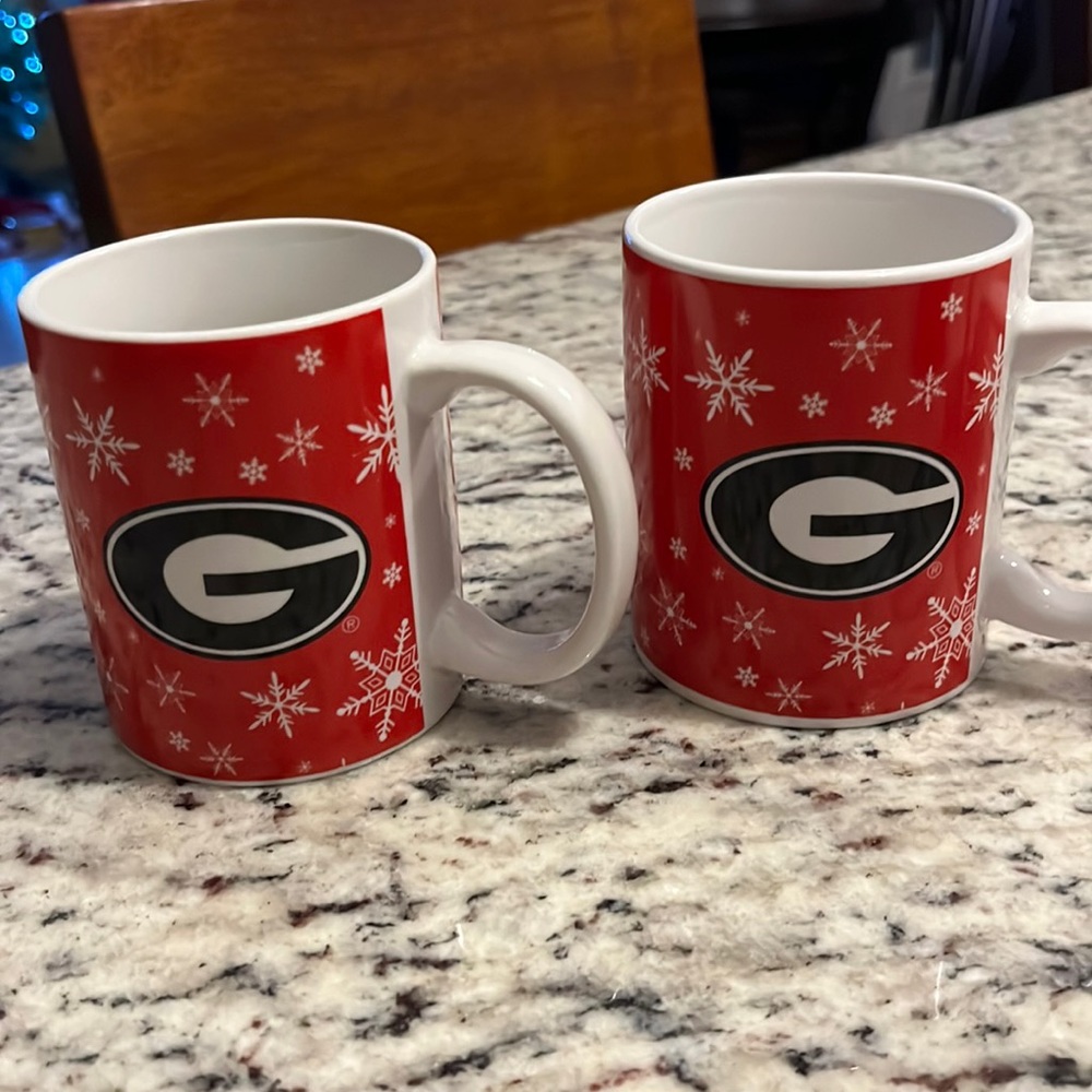 Bundle of 2 University of Georgia coffee mugs